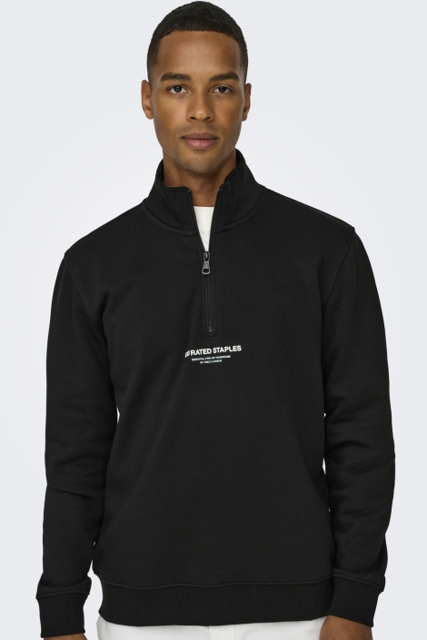 Only & Sons onscurated reg half zip sweat